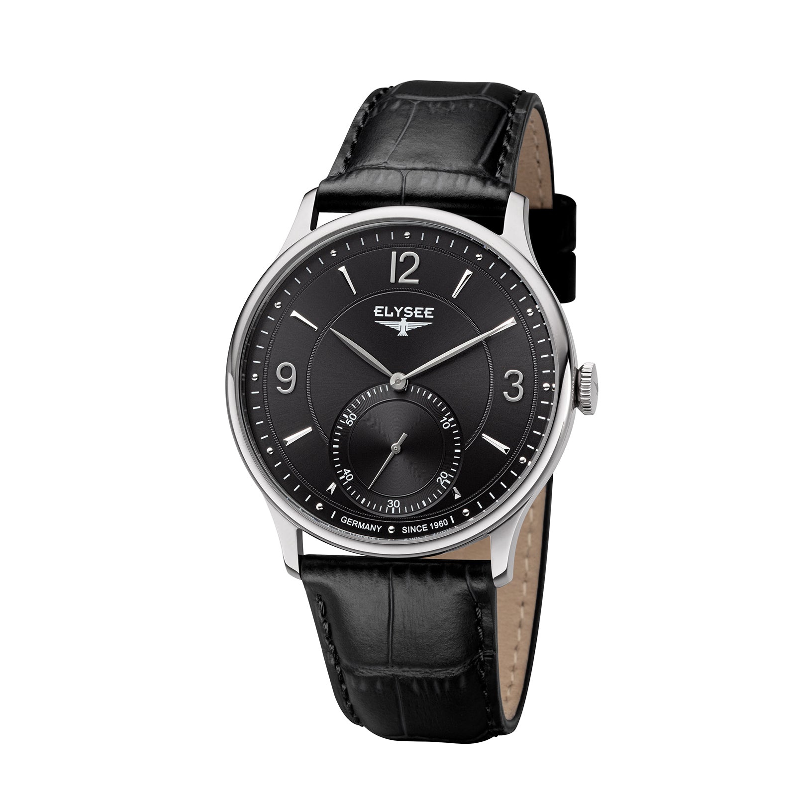 Elysee Watches, Big Eye, quartz watch, men's watch, leather strap, sapphire  crystal – Elysee Uhren