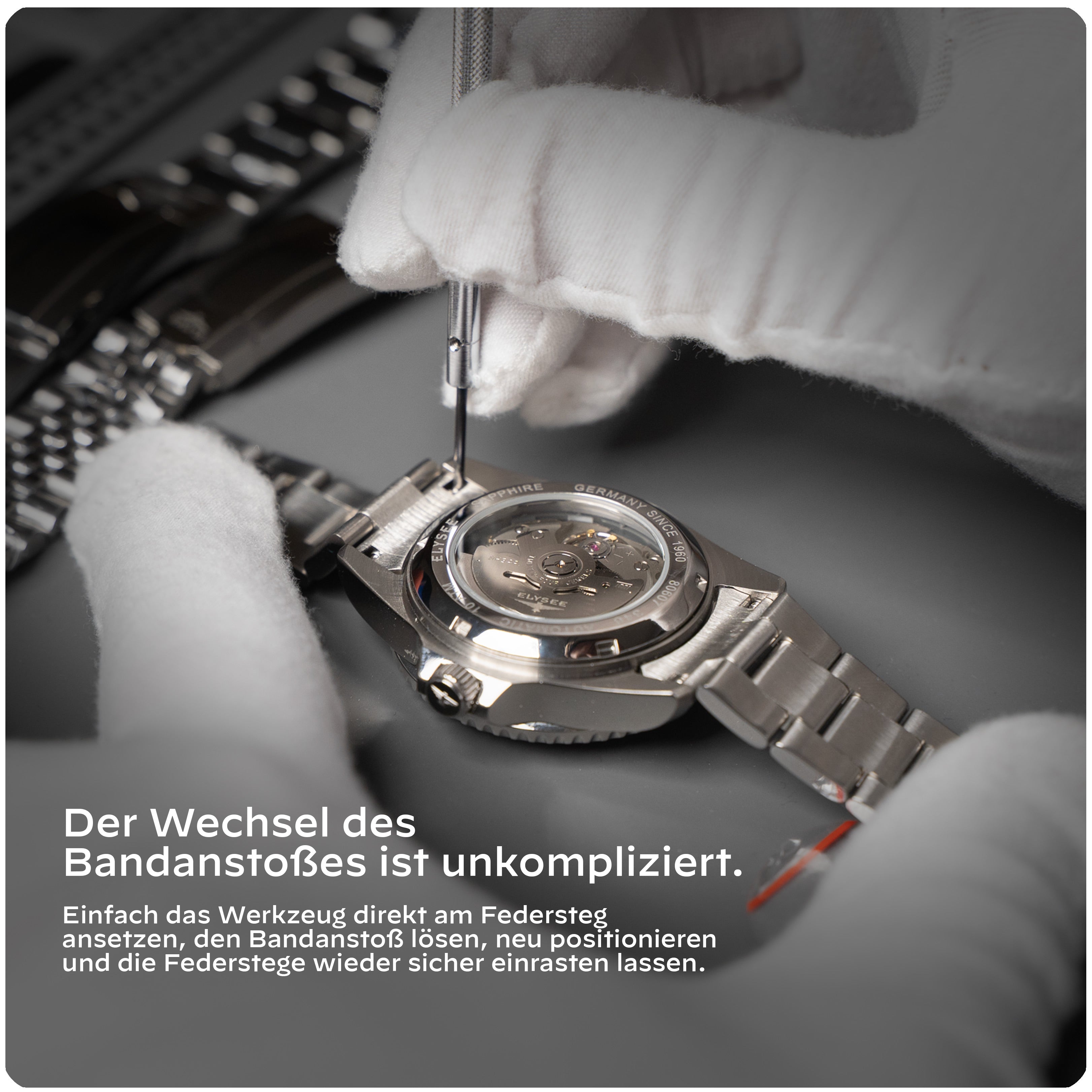 Drei-Link Armband für GMT Automatic inkl. Federsteg Tool